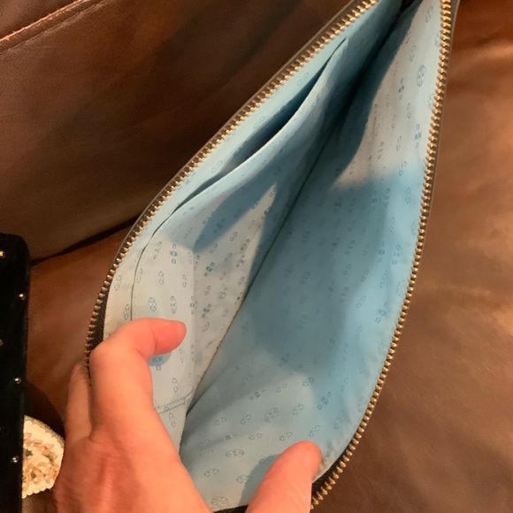 Tory Burch Large “T” Logo Clutch/Wristlet - Picture 3 of 4